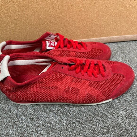 Onitsuka Tiger By ASICS Mexico 66 Rare Serrano Red White Mesh Mens 8.5 Sneaker - Picture 4 of 6